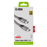 SBS TECABLETCCVIDEOW cavo USB USB 3.2 Gen 1 (3.1 Gen 1) 1 m USB C Bianco