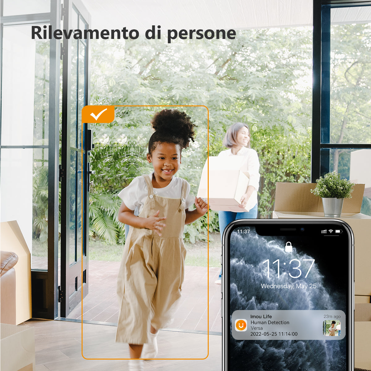 Imou Versa Telecamera 2MP Wi-Fi da interno/esterno con sirena e faretto