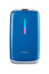 Brondi Contender 7,62 cm (3") Blu, Metallico Telefono per anziani