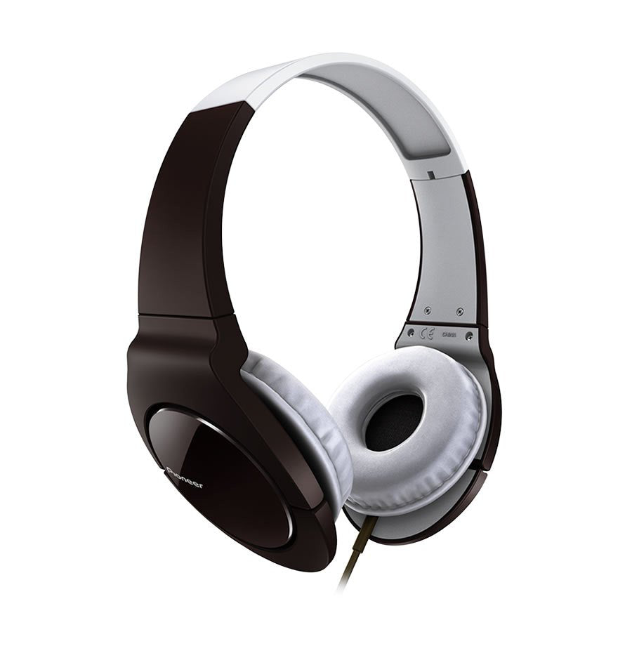 Pioneer SE-MJ721 Cuffie Cablato A Padiglione MUSICA Marrone, Bianco