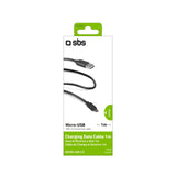 SBS 1m USB2.0/MicroUSB cavo USB USB A Micro-USB A Nero