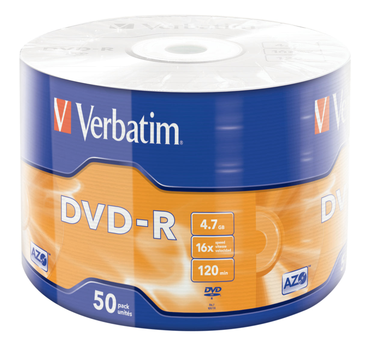 Verbatim DVD-R Matt Silver 50PK Wrap Spindle