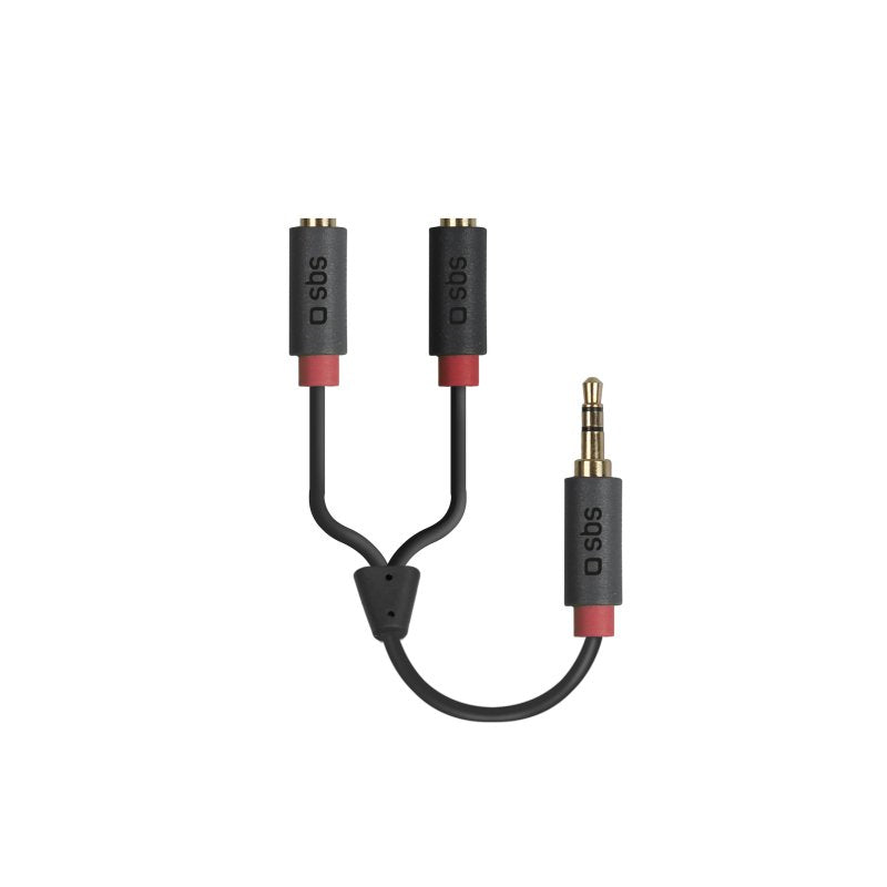 SBS Cavo audio stereo Jack 3,5 mm con sdoppiatore per cellulari e smartphone