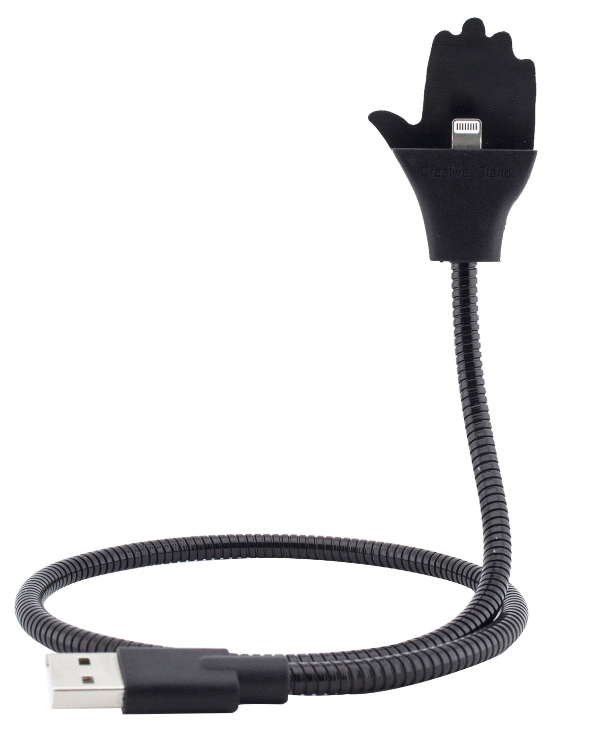 Phonix Cavo Dati/Ricarica USB - Apple 8-Pin con Supporto Flessibile - Nero