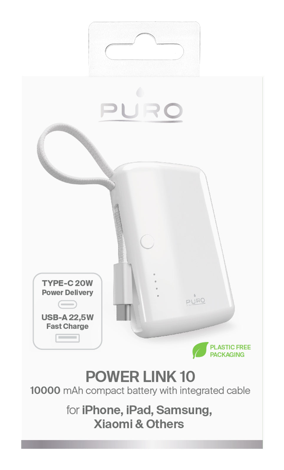 PURO Power Link 10 10000 mAh Bianco