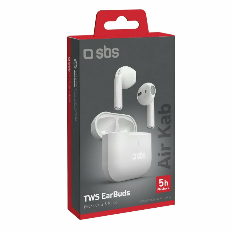 SBS Air Kab Auricolare True Wireless Stereo (TWS) In-ear Musica e Chiamate Bianco