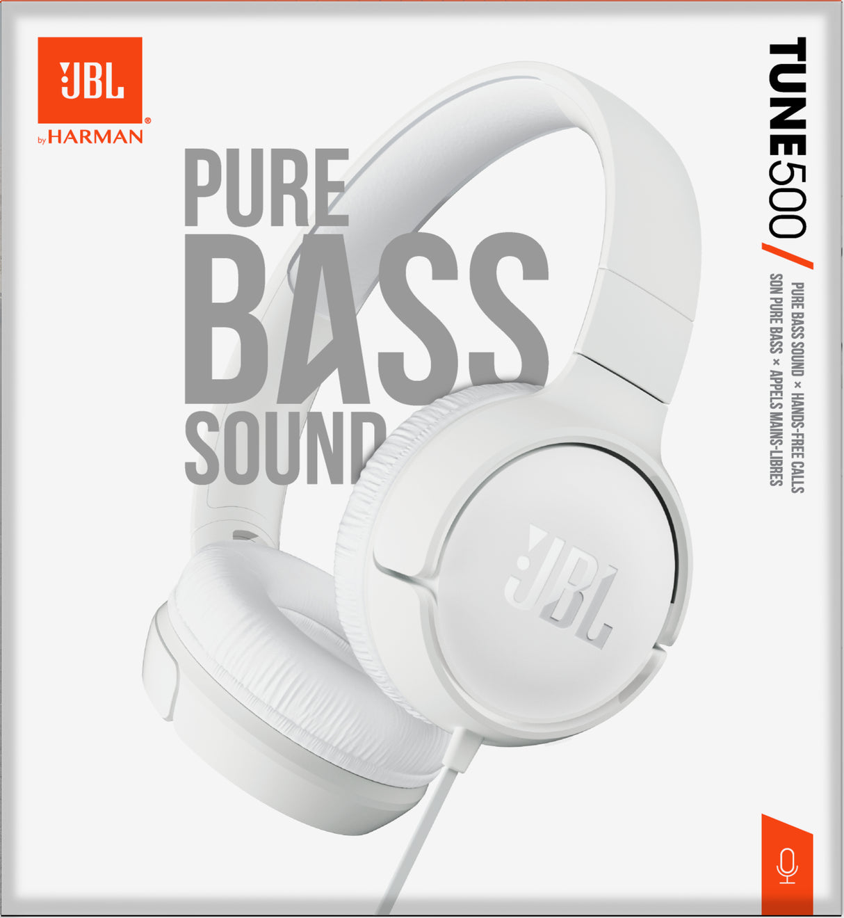 JBL Tune 500 Cuffie Cablato A Padiglione MUSICA Bianco