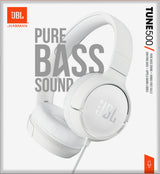 JBL Tune 500 Cuffie Cablato A Padiglione MUSICA Bianco