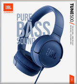 JBL Tune 500 Auricolare Cablato A Padiglione Musica e Chiamate Blu