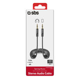 SBS TECABLE35SPIRDG cavo audio 1,3 m 3.5mm Grigio