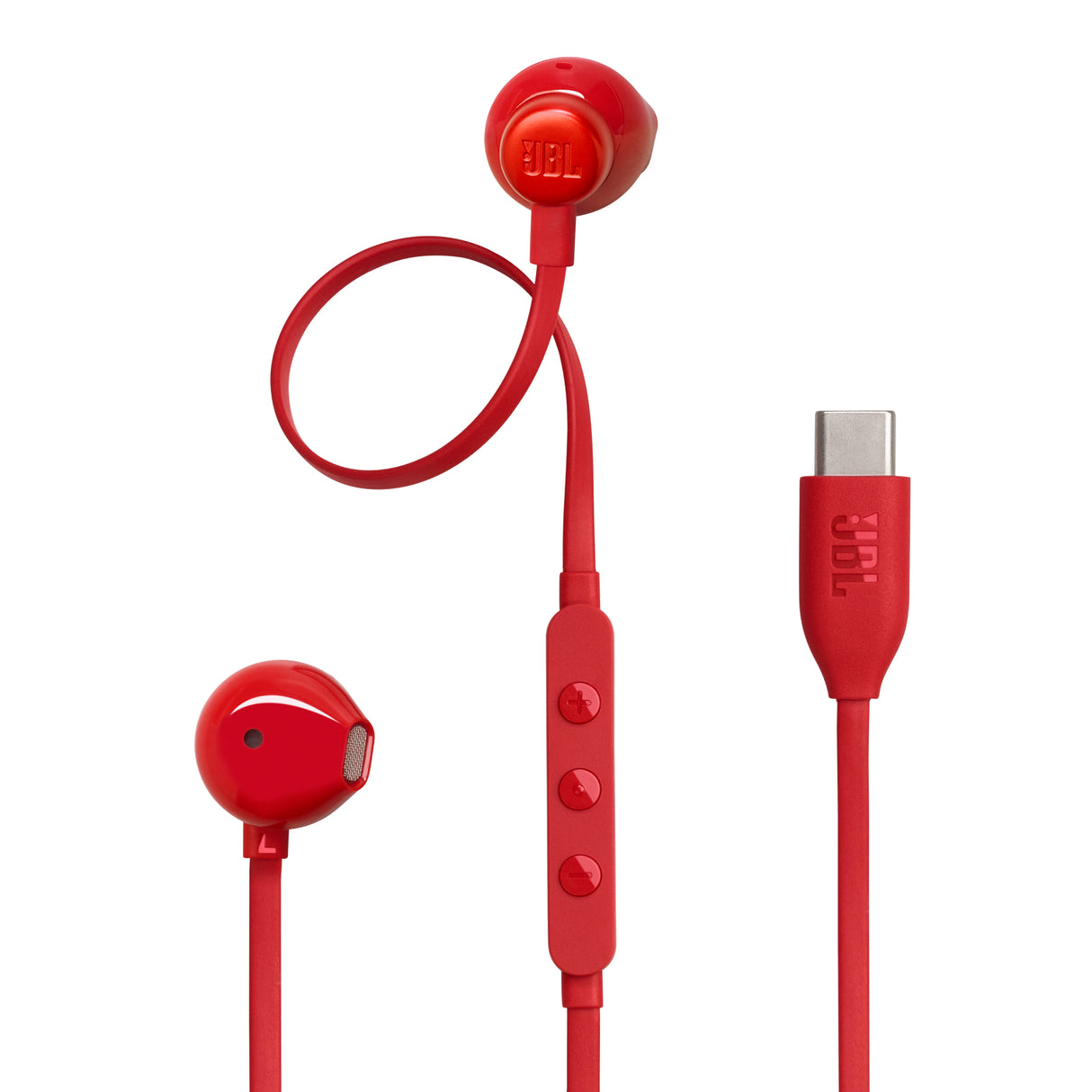 JBL Tune 305C Auricolare Cablato In-ear Musica e Chiamate USB tipo-C Rosso