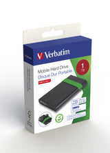 Verbatim 53112 disco rigido esterno 1 TB 5400 Giri/min 2.5" USB di tipo B 3.2 Gen 1 (3.1 Gen 1) Nero