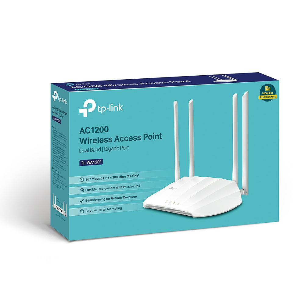 TP-Link TL-WA1201 punto accesso WLAN 867 Mbit/s Bianco Supporto Power over Ethernet (PoE)