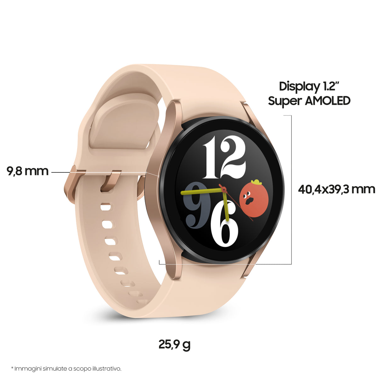 Samsung Galaxy Watch4 40mm Smartwatch Ghiera Touch Alluminio Memoria 16GB Pink Gold