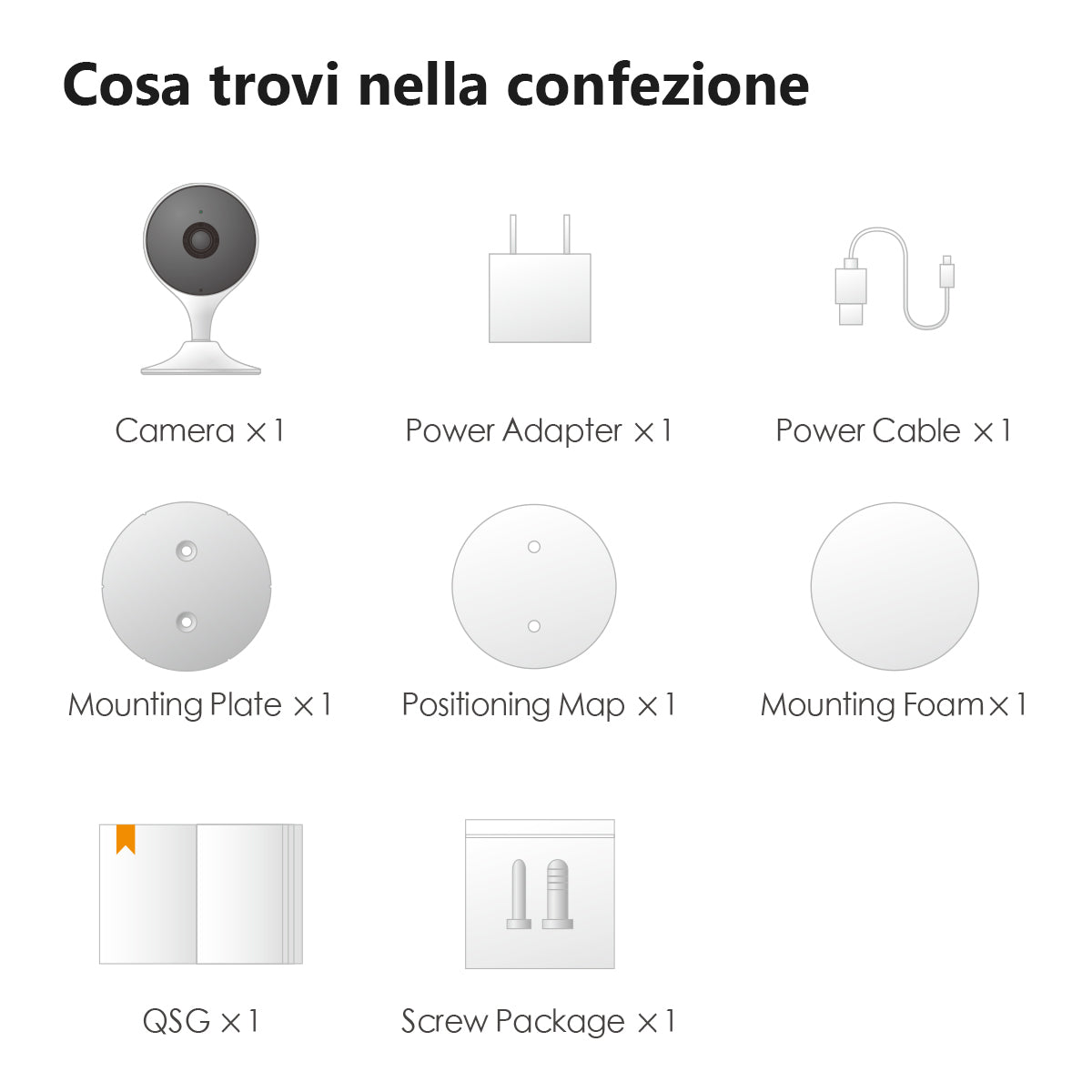 Imou Cue 2 Telecamera 2MP da interno con supporto magnetico - Baby Monitor e Rilevamento pianto o suono anomali