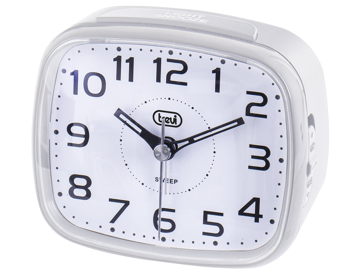 Trevi SL 3054 - orologio/sveglia al quarzo con tasto snooze/light, suoneria elettronica, movimento silenzioso sweep