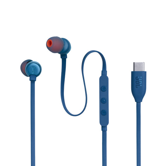 JBL Tune 310C USB Auricolare Cablato In-ear Musica e Chiamate USB tipo-C Blu