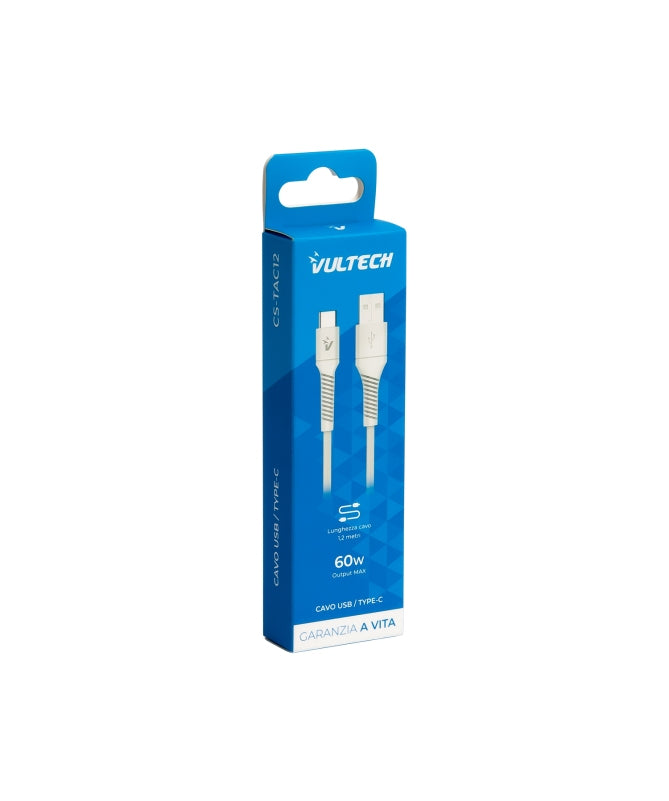 Vultech CS-TAC12WH cavo USB USB 2.0 1,2 m USB A USB C Bianco