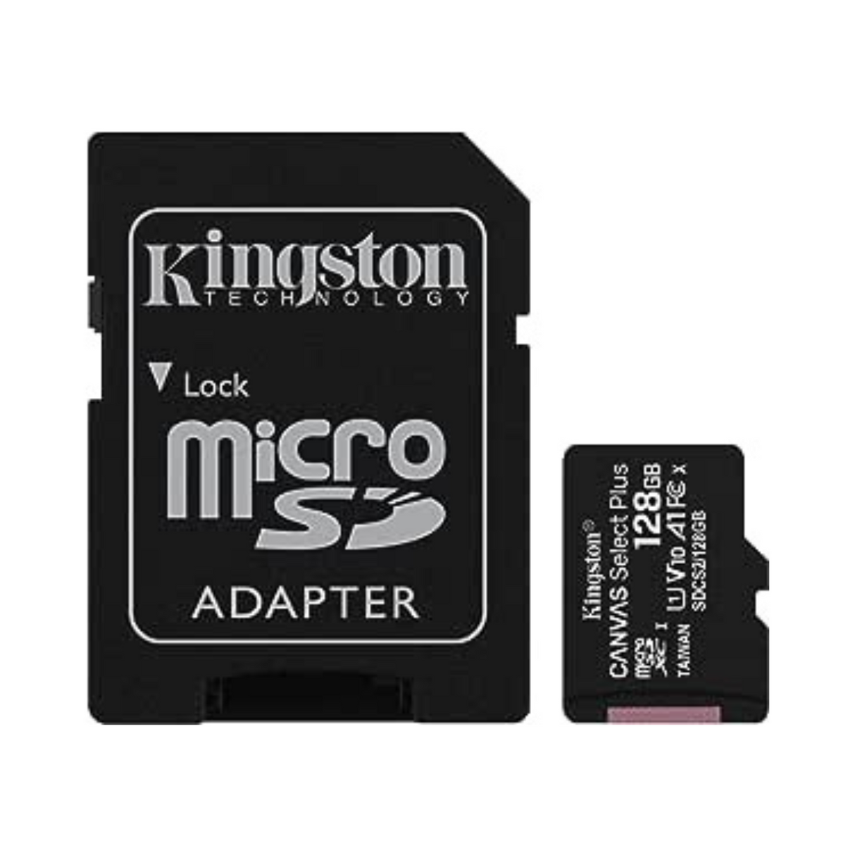 Kingston Technology Scheda micSDXC Canvas Select Plus 100R A1 C10 da 128GB + adattatore