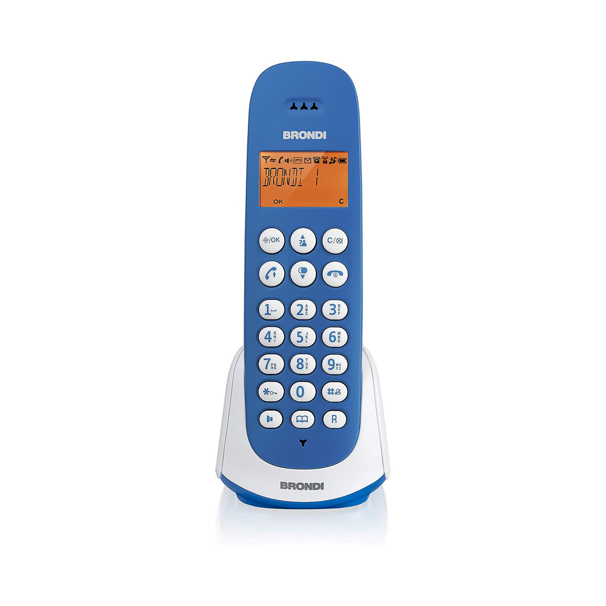 Brondi Adara Telefono DECT Identificatore di chiamata Blu, Bianco